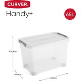 Curver Opbergbox Handy+ Met Wielen 65l Transparant