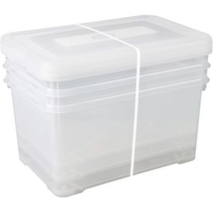 Allibert Handy Opbergbox - 3x50 liter - Set van 3 - Transparant