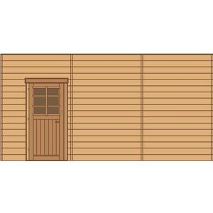 Solid Voorwand Enkele Deur Links Hout 480cm