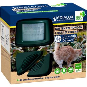 Edialux Ultrasone Katten- En Hondenverjager Ultrasonic Defend 1stk | Ongediertebestrijding