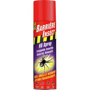 Barrière Insect K.O. Spray Kruipende Insecten - tegen mieren, spinnen, vlooien, kakkerlakken, ... - snelle werking - spray 300 ml