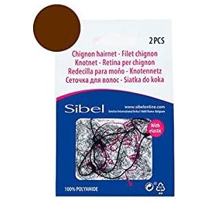 Sibel Nylon haarnetje donkerbruin 2st