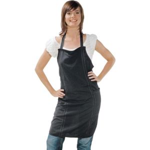 Sibel - V-Fast - Kappersschort - Zwart - Polyester