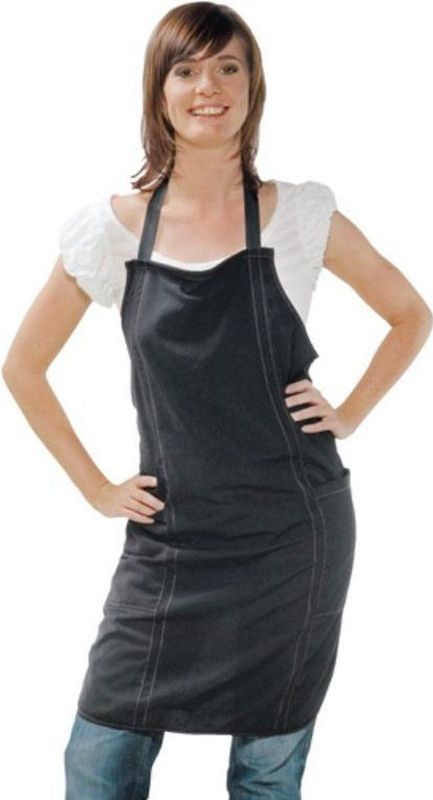 Sibel - V-Fast - Kappersschort - Zwart - Polyester