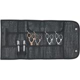 Multi Toll Roll Zwarte Etui In Matte Kroko