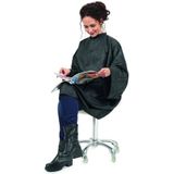 Sibel - Frisørslag - Zwart - Slangenleer Look - Met Mouwen - 178x100cm