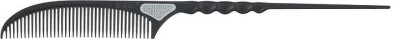 Sibel - Carbon Staartkam - Zwart - 22 cm - Professioneel Gebruik