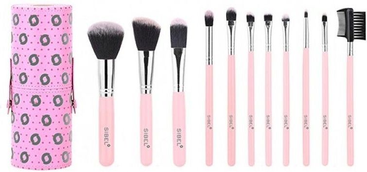 Sibel - Pink Flamingo - Make-up Borstel Set - Flamingo Roze