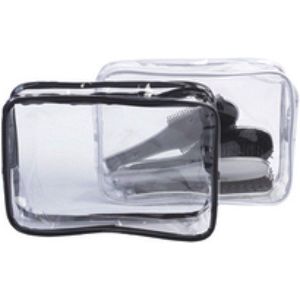Sibel Toilettas Rectangular transparant zwart 26,5x18x9
