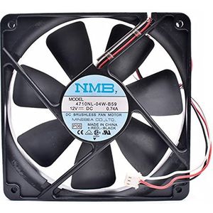 NMB 4710NL-04W-B59 12025 12V 0.74A 3wire chassis cooling fan