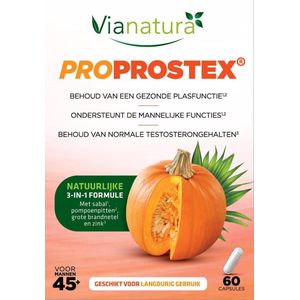 Vianatura Proprostex - Supplement - Gezonde plasfunctie en testosteron behoud – 60 capsules