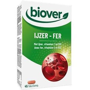 Biover - Ijzer Comp - 45 Capsules - Met Vitamine C en B12