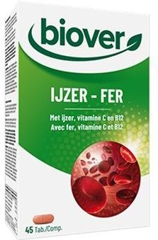 Biover - Ijzer Comp - 45 Capsules - Met Vitamine C en B12