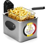 Frifri 1905 DuoFil - Frituurpan - 3,5L - 3200W - Koolstof geur- en vetfilter - RVS