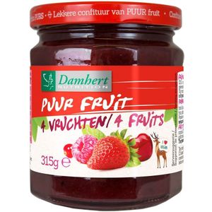 Damhert Confituur Puur Fruit 4 Vruchten 315 gr