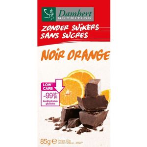 Damhert - Chocoladetablet Puur Orange - 85GR - Zonder Suikers - Glutenvrij