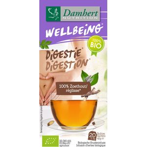 6x Damhert Wellbeing Thee Zoethout 20 stuks