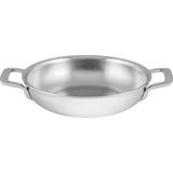 Demeyere Multifunctionele Koekenpan met 2 Grepen - Zilver - Uitstekende Warmtegeleiding en Gemakkelijk Schoon te Maken