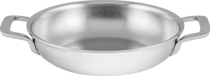 Demeyere Multifunctionele Koekenpan met 2 Grepen - Zilver - Uitstekende Warmtegeleiding en Gemakkelijk Schoon te Maken