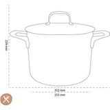 Demeyere Atlantis Kookpan - Hoog - Ã˜ 24 cm - 8 l - RVS - Zilver