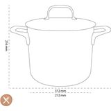 Demeyere - Atlantis 7 Hoge Kookpan - Roestvrij Staal - 20 cm