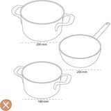 Demeyere - Atlantis 7 - Pannenset 3-delig - Roestvrijstaal