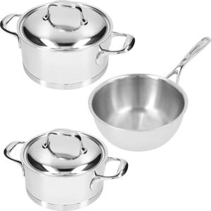 Demeyere - Atlantis 7 - Pannenset 3-delig - Roestvrijstaal