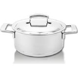 Kookpan - Rood - RVS - 24 cm