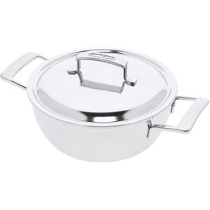 Demeyere - Silver 7 Conische Sudderpan - 24 cm - 7-Lagenmateriaal - Met Deksel