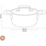 Demeyere - Industry 5 - Kookpan met Deksel - 18 cm - RVS - Dichte Rand