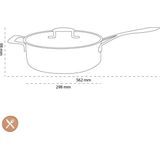 Demeyere - Industry 5 Hapjespan - Roestvrijstaal - 28 cm - Met Deksel