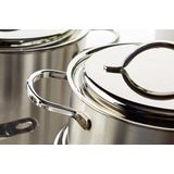 Demeyere Resto 3 RVS Kookpan – Kookpan inductie – 16 cm – 1,5L Inhoud - Deksel Inbegrepen