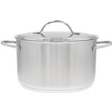 Demeyere - Resto 3 - Kookpan - RVS - 24 cm - 6L Inhoud - Deksel Inbegrepen