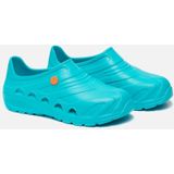 Oxypas Safety Jogger Werkschoenen voor dames, antistatische en antislip veiligheidsschoenen voor heren, lichte clog voor geneeskunde, verzorging en horeca, antibacterieel, groen, 37/38 EU