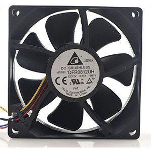 QFE0812UH 8CM 12V 0.87A 8025 PWM intelligent temperature control double ball cooling fan