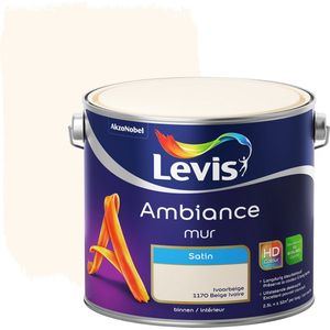 Levis - Ambiance Mur Satin - Ivoorbeige - 2,5 L