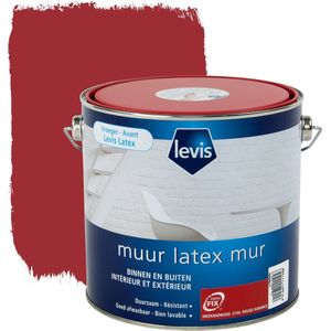 Levis Muurverf Meerkraprood 2744 2,5 liter