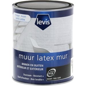 Levis Muur Latex mat zwart 1l- Muurverf