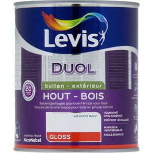 Levis Duol Hout Buiten Gloss - Wit - 0,75 L