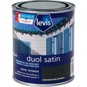 Levis Duol Hout Primer en lak - Bronsgroen - Satin - 0.75L