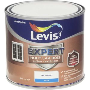 Levis Expert Hout Lak Buiten Satin - Wit - 0,5 L
