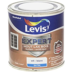 Levis Expert Hout Lak Buiten Satin - Wit - 0,25 L