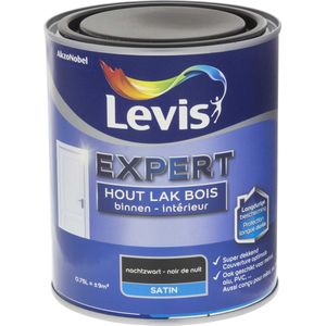 Levis Expert Hout Lak Binnen Satin - Nachtzwart - 0,75 L