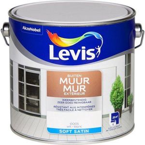 Levis Muurverf Buiten 5L | WIT soft satin