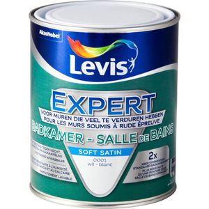 Levis - Expert Badkamer - Wit - 1 L - Zacht Zijdeglanzende Muurverf