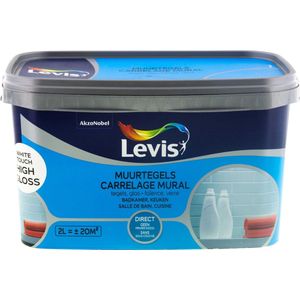 Levis Opfrisverf - Muurtegels Verf - Hoogglans - White Touch - 2L