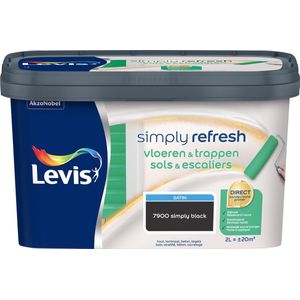 Levis Simply Refresh - Vloeren & Trappen - Satin - Simply Black - 2L