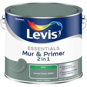 Levis - Essentials Mur & Primer - Herbal Green - 2,5 L