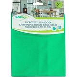 Starbright Microvezel glasdoek 2st 35x40cm blauw Microvezel Starbright Schoonmaakdoek (35.0000cm x cm)