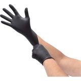 Handschoen Nitrile - L - Zwart - Ongepoederd - 100 stuks
